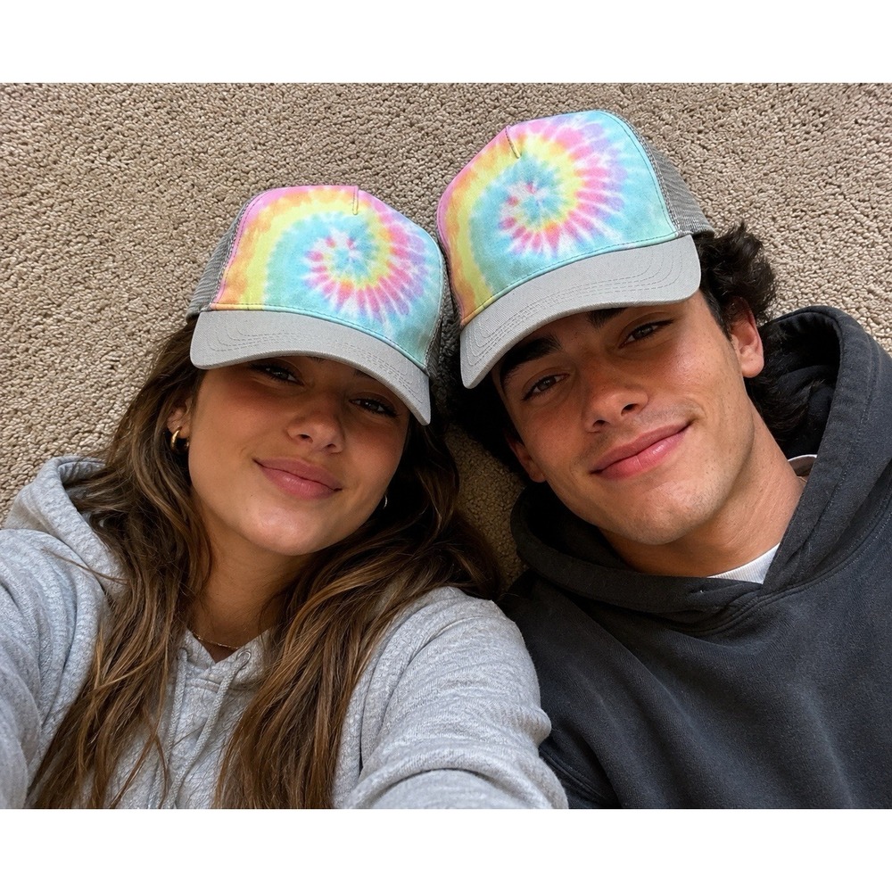 Colortone Tie-Dye Trucker Hat Multicolor, 40% cotton 60% polyester front panel